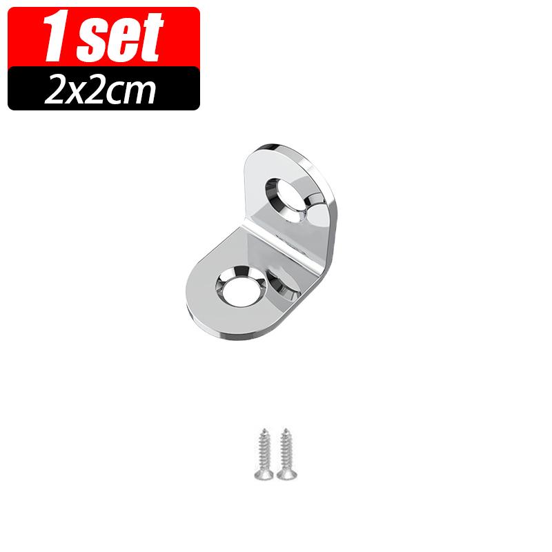 

Кутові L-подібні кронштейни з гвинтами Нержавіюча сталь З єднувальний елемент 90-градусний з єднувач Кріплення Меблі Полиця Шафа Каркас