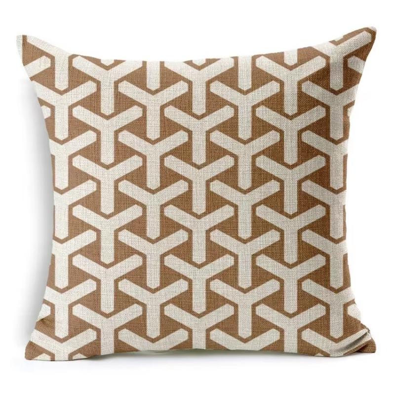 45X45Cm Colored Geometric Lines Color Blocks Abstract Throw Pillow Cover Decorative Pillowcase