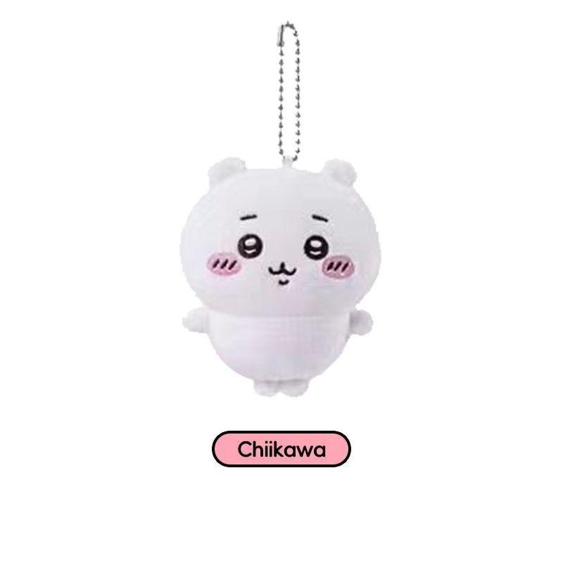 3PCS/SET Chiikawa Cartoon Usagi Hachiware Usachi Soft KAWAII Plush Doll Keychain Pendant Toy - Pajama Theme Gift