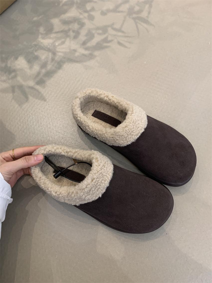 

Овчина и мех интегрированные маленькие картофелины обувь Birkenstock сумка голова пушистые тапочки женская одежда мюли зимние угги 39