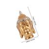 Resin Buddha Head Ornament Vintage Craft Exquisite Decoration for Office Desk Bedroom Living Room Home Ambiance