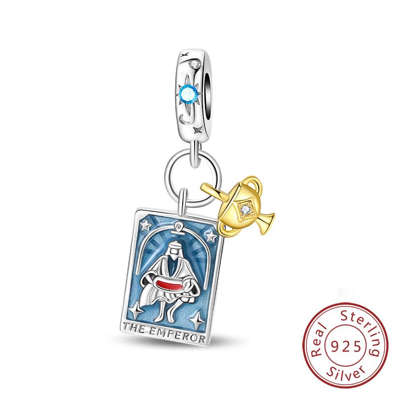 New Copper Charms Beads Pendants Sun Moon Stars Magic Tarot Charms Fit Original Bracelets Women Fine Jewelry Gifts