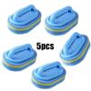 5 Pc Handle Cleaning Sponge Set, 3 Brushes and 2 Sponges, High Density Manual Scrubber for Kitchen, Bathroom, Tile, Glass