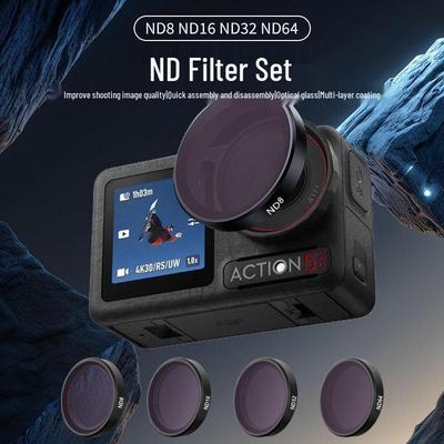 Set di filtri per fotocamera sportiva DJI Action 5/4/3: CPL, ND8/16/32, Polarizzatore, Lente UV