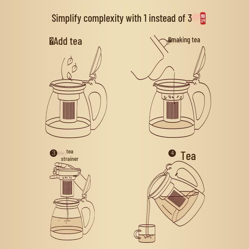 Chaxun 2000ml Glass Teapot