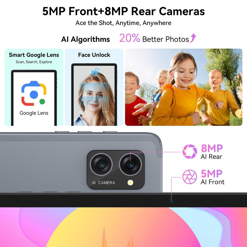 BESTTAB T20 Android 15 24GB RAM  256GB ROM Tablet 10 Inches 1280x 800 FHD FHD Display Octa Core T606 PC Tablet with Keyboard