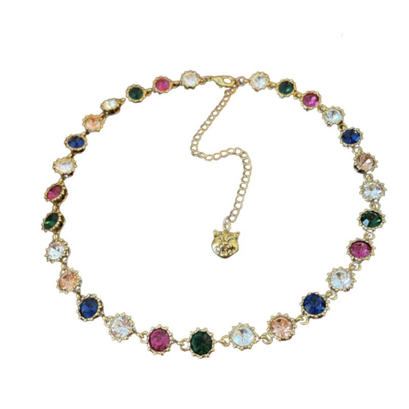 Female Retro Personalized Collarbone Light Luxury Necklace necklace разноцветный