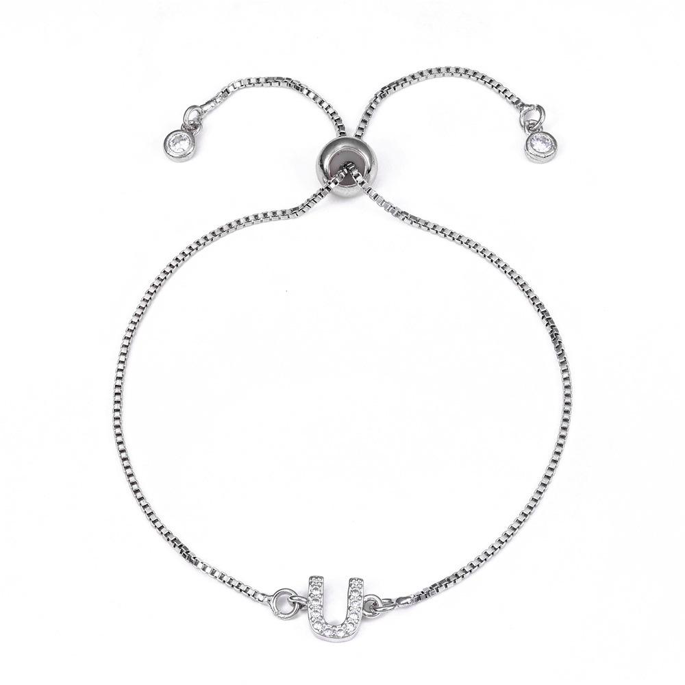 18K Gold Letter Knot Bracelet: Japanese-Korean Fashion for Women