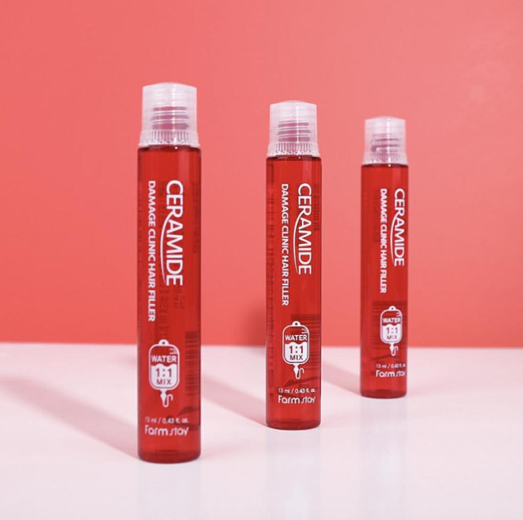 Farmstay Ceramide Damage Clinic Hair Filler Nourishing Shine 13ml X 10ea