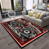 3D Retro Motorcycle Vintage Carpet Rug for Home Living Room Bedroom Playroom Sofa Doormat Decor,Kid Area Rug Non-slip Floor Mat