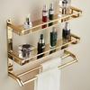 Stainless Steel Wall-Mounted Storage Rack with Towel Bar