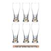 Canecas de Cerveja de Vidro Cristal com Folha de Ouro - Conjunto de 6