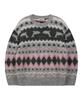 WAIKEI Dolphin Hairy Graphic Knit Gray