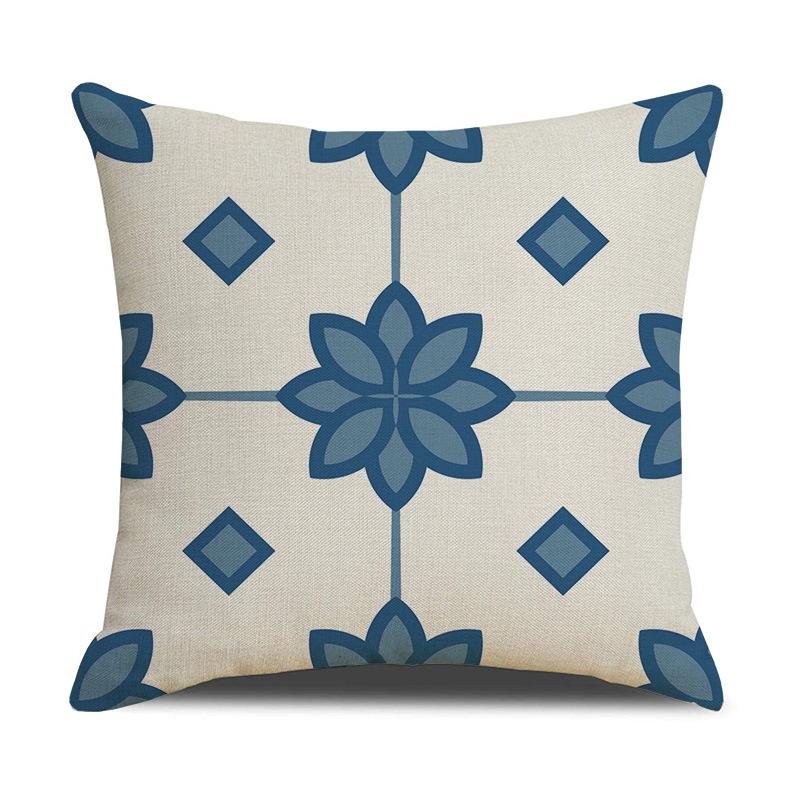 Nordisches Geometrisches Mandala Leinen Kissenbezug Digitaldruck Auto Sofa Bett Kissen Kissenbezug Zuhause