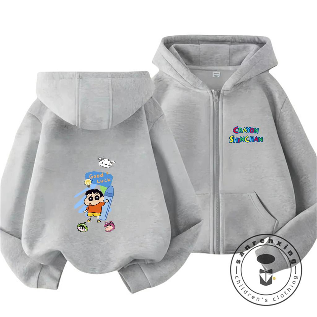 Süßer Cartoon Reißverschluss Hoodie Neue Ankunft Street Fashion Kinderkleidung Für Jungen Und Mädchen Crayon Shin Chan 3 14 Jahre