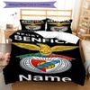 3Pcs Custom Name Benfica Bedding Set Duvet Cover Closure Includes 1Duvet Cover 2Pillowcases Soft And Comfortable For All Seasons