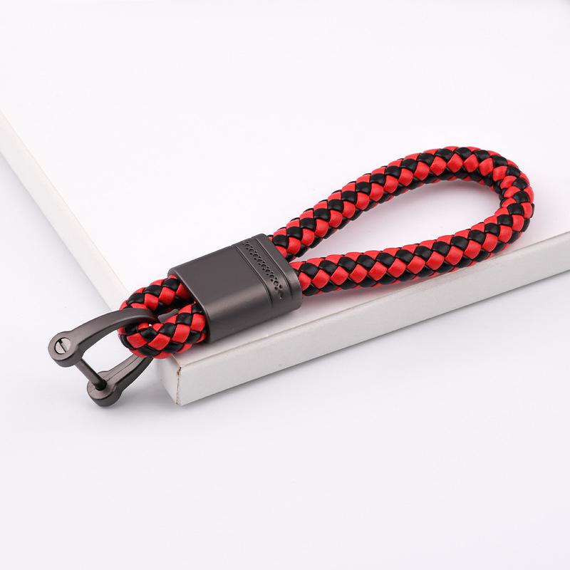 Creative Flower Pass Car Keychain Internet celebrity Key Chain Couple Braided Rope Bag Key Pendant Personalized Gifts