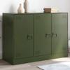 VidaXL Olive Green Buffet 99x39x73 Cm Steel, Cabinet, Sideboard, Storage Cabinet, Cabinets, Cupboard, High Buffet, 841725