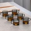 Shangqi Smoky Gray Small Straight Glass Teacups Set