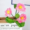 Small 7-Head Lotus Flower Silk Simulation for Buddhist Altar or Living Room Decor