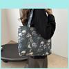Fashionable Skull Print Shoulder Bag Stylish And Versatile Tote For Everyday Use