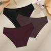 FINETOO 3PCS Women Seamless Cotton Panties Ribbed Low Rise Jacquard Underwear Elastic Comfortable Female Briefs Breathable Sexy Lingerie