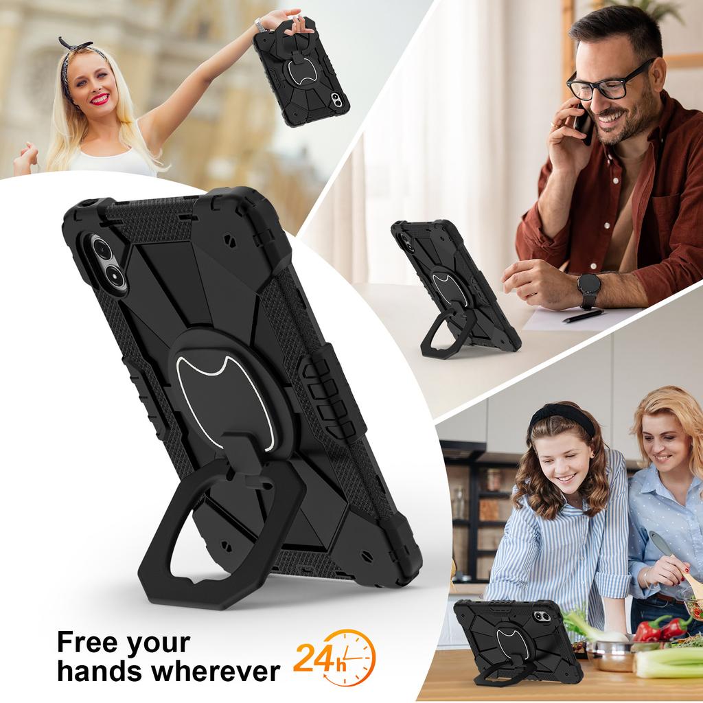 Tablet Case For Xiaomi Redmi Pad 2 Pro Silicone + PC Hand Grip Kickstand Cover with Shoulder Strap