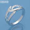 925 Sterling Silver Fashion Jewelry AAA Zircon Wedding Ring