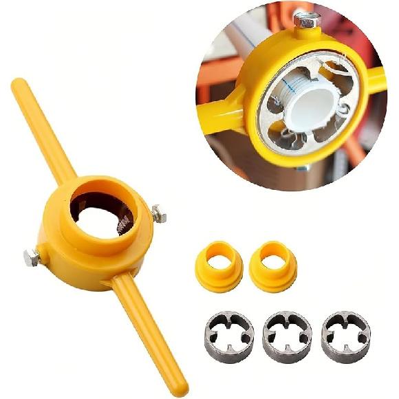 Набор плашек для пластиковых труб, набор сантехнических инструментов для резьбонарезных станков для ПВХ труб с 3 плашками, набор из 6 плашек для водопроводных труб, набор ключей для пластиковых труб, 1/2 , 3/4 1 Set