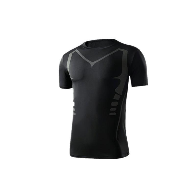 Mens Compression Athletic Set Gym Workout Running Quick-Dry Tank Top Short Sleeve Long Sportswear