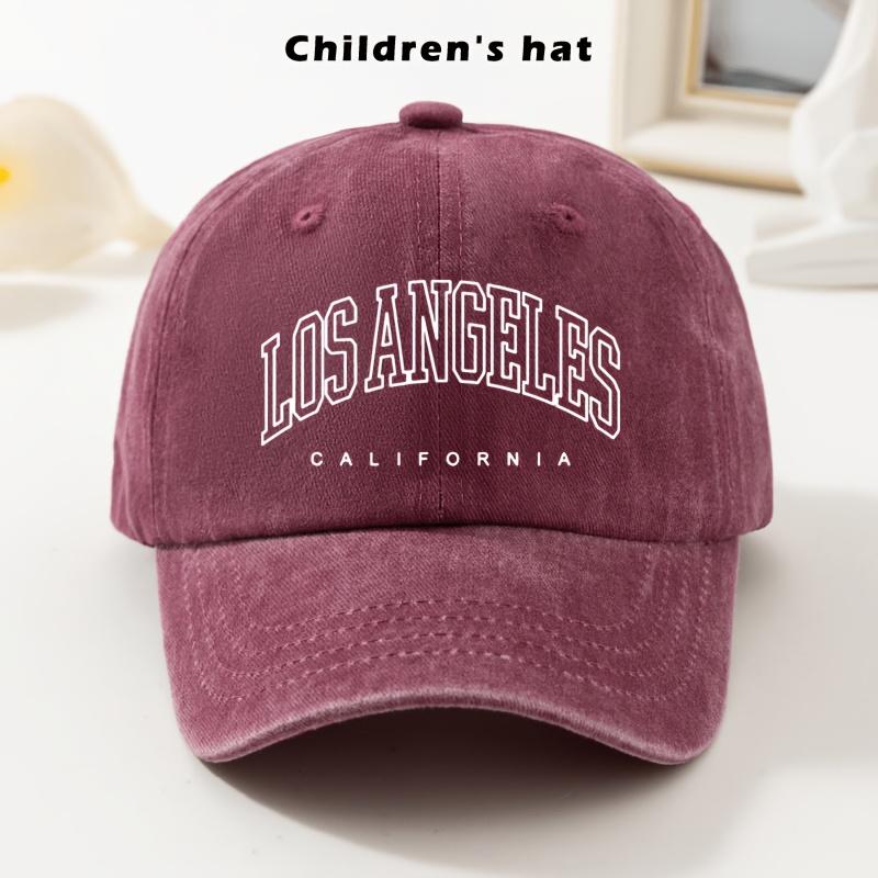 Youngsterss LOS ANGELES VINTAGE MADE Letter Print Vintage Baseball Cap Fashion Soft Top Adjustable Snapback for Boys and Girls
