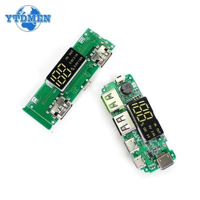 LED Dual USB 5V 2,4A Micro/Type-C USB mobilná napájacia banka 18650 Nabíjací modul Lítiová ochrana obvodu dosky nabíjačky batérií