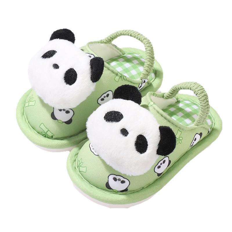 Unisex Cute Panda Slippers for Kids (1-5 Years), Anti-slip Elastic Band, Spring/Autumn