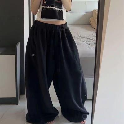 Pantaloni de trening largi, casual, tip Jazz Hip-hop, cu picioare largi, pentru curățenie, la modă, slim