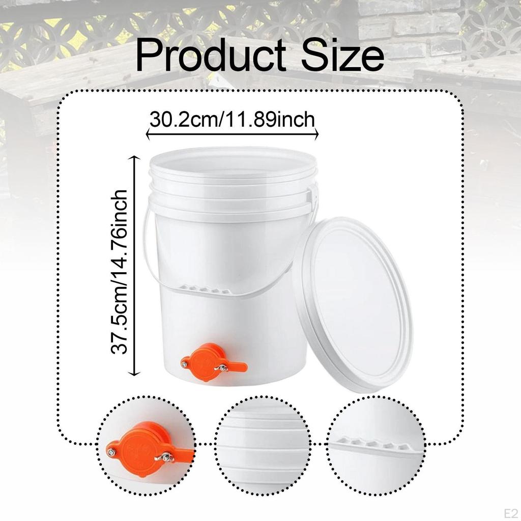 Honey Pail Dispenser 20 L Multipurpose Container Barrel Extractor Equipment Portable with Lid Cover