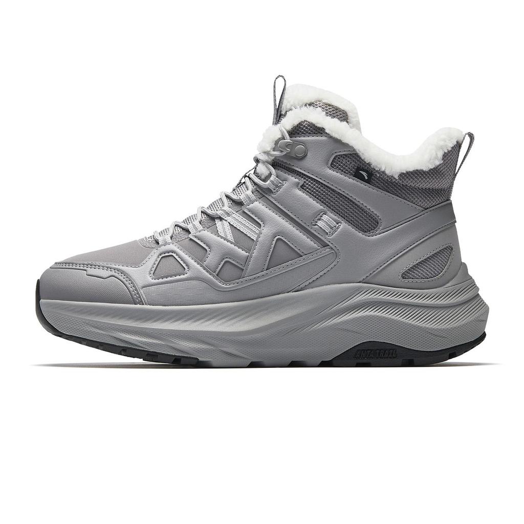 Anta Explore 2 Outdoor Hiking Warm Plush Comfortable Wear-Resistant Non-Slip Cotton Shoes Men Shoes Sandstorm-Gray Dove-Gray 912548985-2