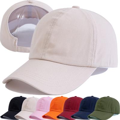 Nová Módní Dámská Jednobarevná Kšiltovka s Otvorem na Ohon Nastavitelná Venkovní Dámská Letní Klobouk Streetwear Kšiltovka v Dopaminových Barvách