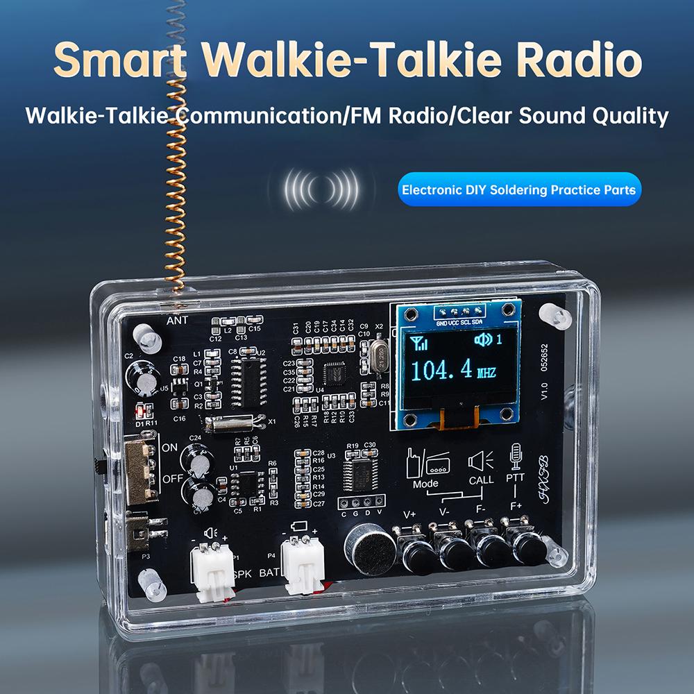 FM Radio Adjustable Frequency Meter DIY Electronic Kit 87-108MHZMHz BK4802P+RDA5807 Chip