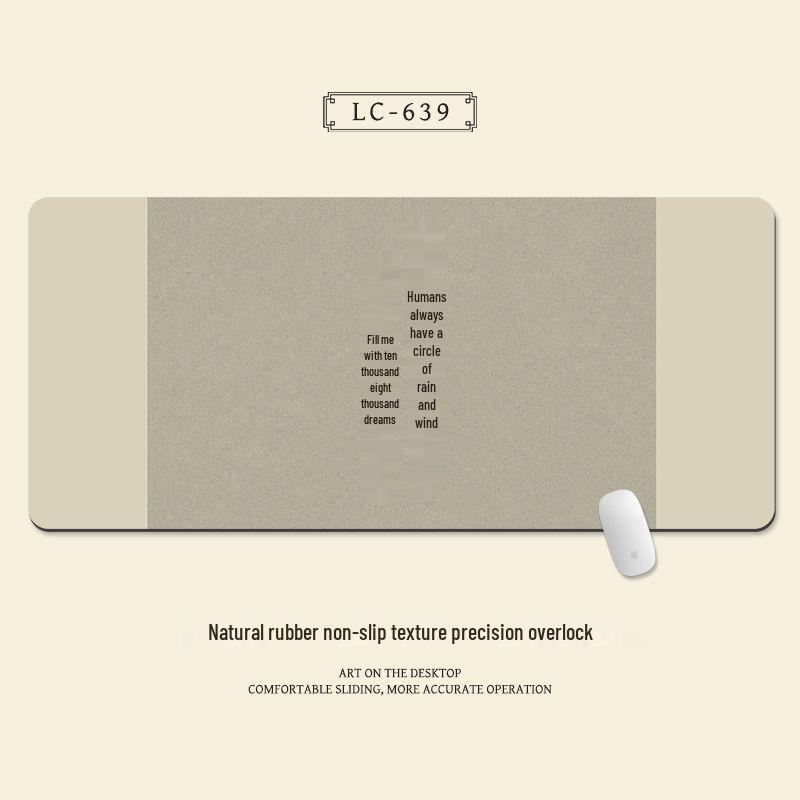 Extra Large Chinese Style Minimalist Mouse Pad with Wrist Rest