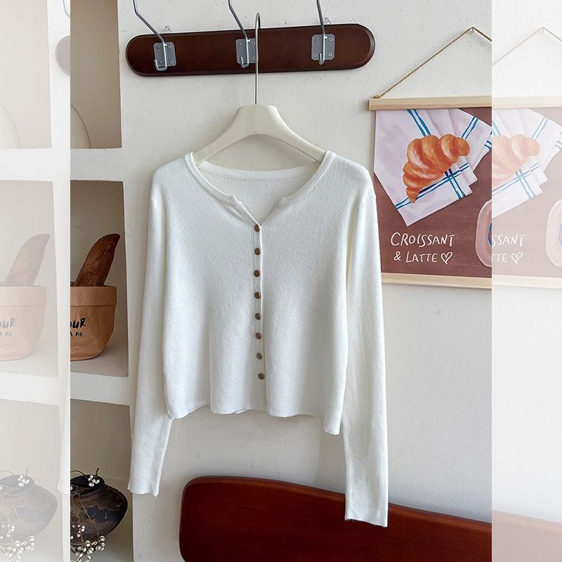 

Европейский осенне-зимний трикотажный топ с V-образным вырезом, осенний утягивающий и стройнящий базовый свитер, женская блузка One Size белый