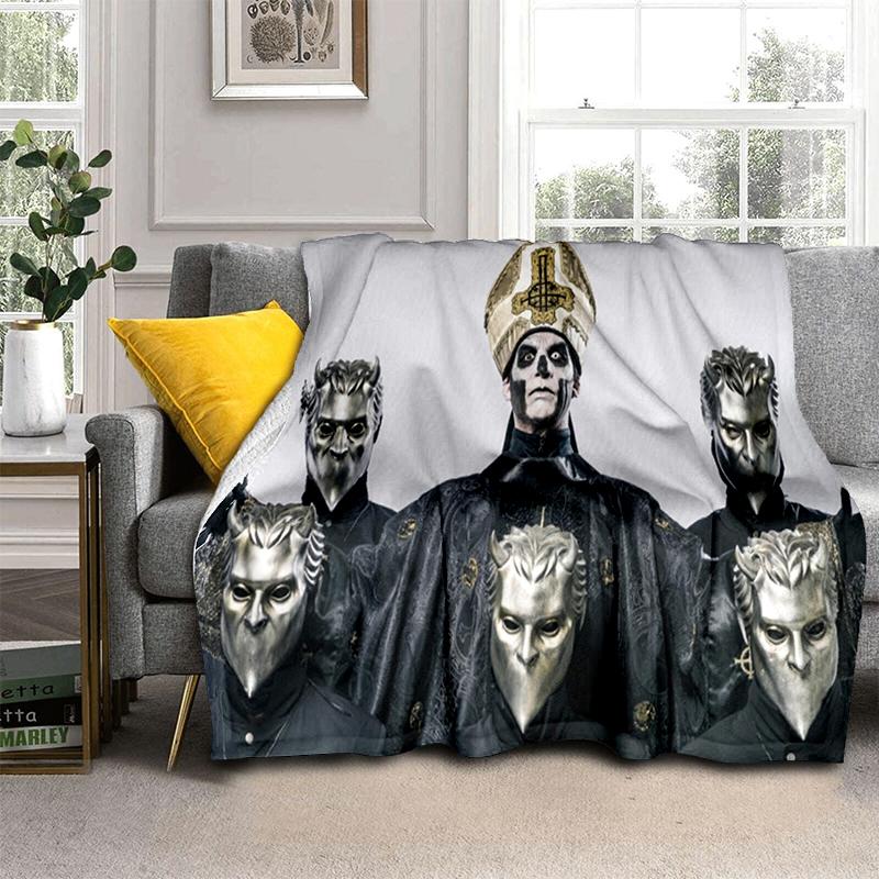 29 Stil Ghost Band Papa Emeritus Heavy Metal Dunkel Weiche Plüschdecke, Flanell Überwurfdecke für Wohnzimmer Schlafzimmer Bett Sofa