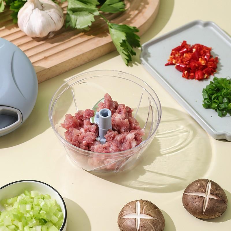 500ML Home Garlic Press Manual Mincer Garlic Crusher Garlic Paste Grinder Meat Mincer Multi-Function Baby Food Processor Blender