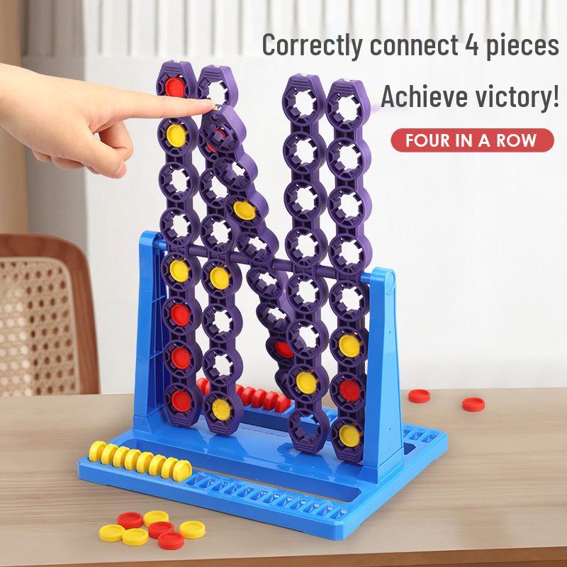 3D Rotating Four-in-a-Row Interactive Toy for Kindergarten Students