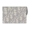 Dior Saddle Series Bloom Clamshell Embroidery Floral Print Oblique Fabric Card Holder  Card Bag  Coin Purse  Regular  Women's  Grey