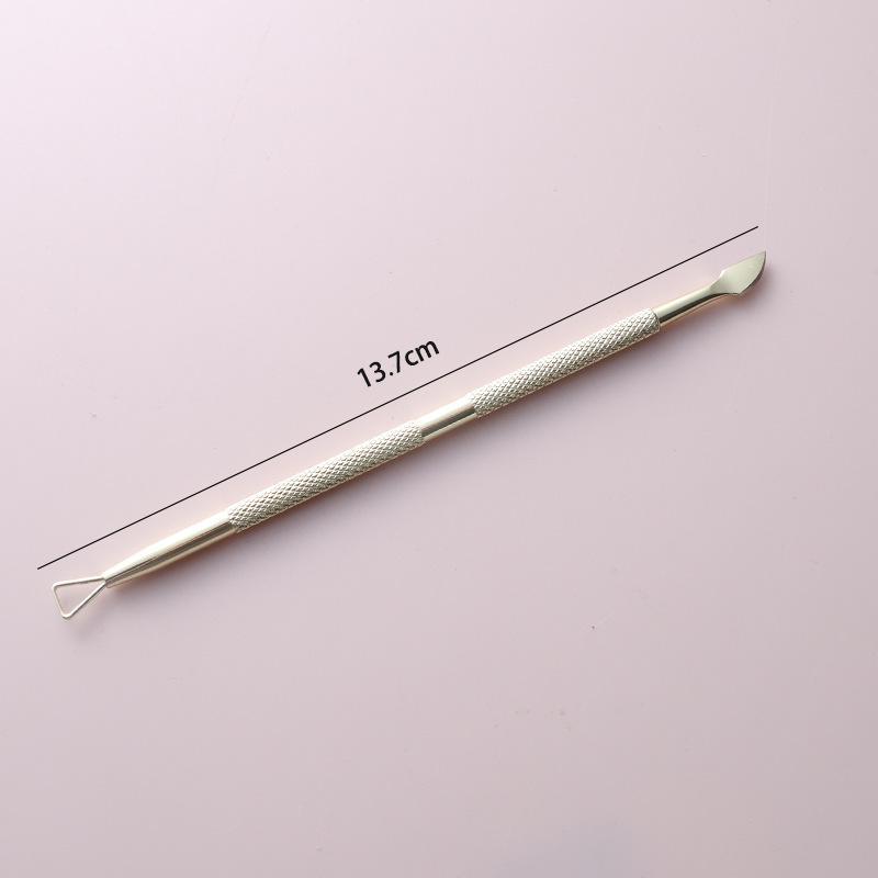 Holographic Stainless Steel Cuticle Pusher Anti-Rust Long Lasting Nail Remover Scraper for Professional Nail Salon Supplies