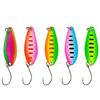 10Pcs Trout Fishing Spoon Lure Set Single Hook Trout Lures Sequin Baits Fishing Jig Spoon Lures Hard Metal Baits