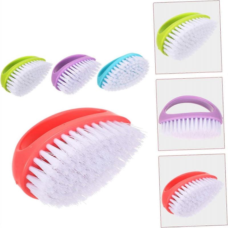 4 pezzi Pennello Pulizia Pennello a Mano Stile Semplice Pennello Pennello Scarpe Pennello Bucato Casa Pennello Sgrassatore Pennello Lavaggio Portatile Pulito
