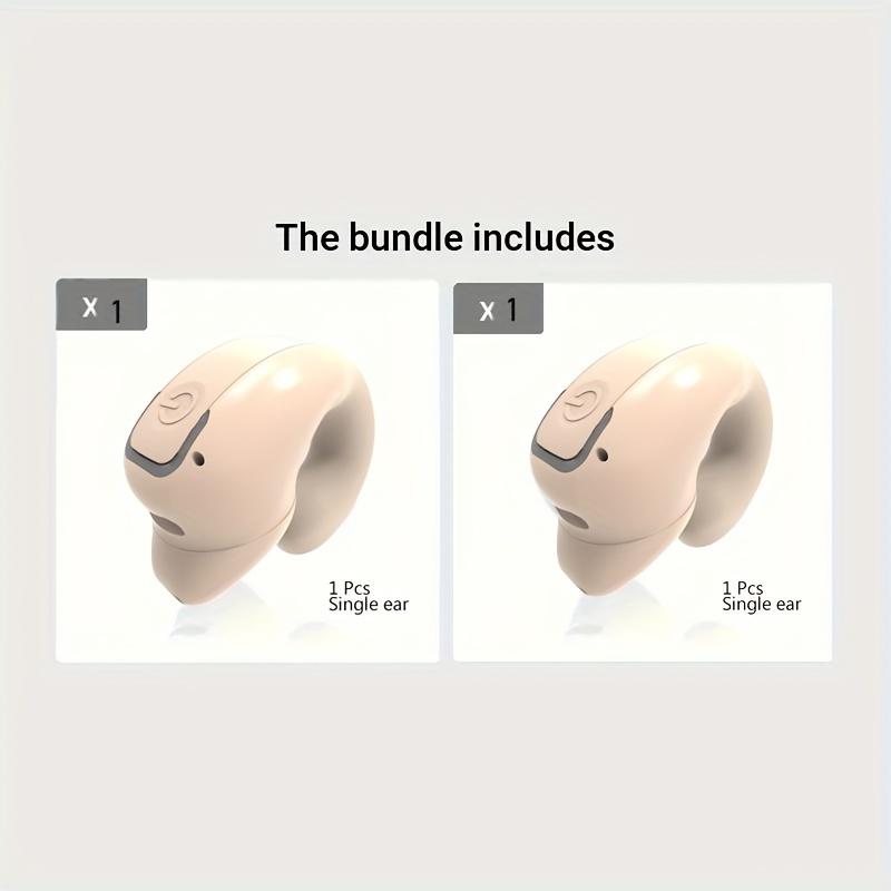 

1/2 шт. беспроводные наушники-клипсы с шумоподавлением, управлением телефоном, перезаряжаемой литий-полимерной батареей, удобная конструкция наушников для спорта