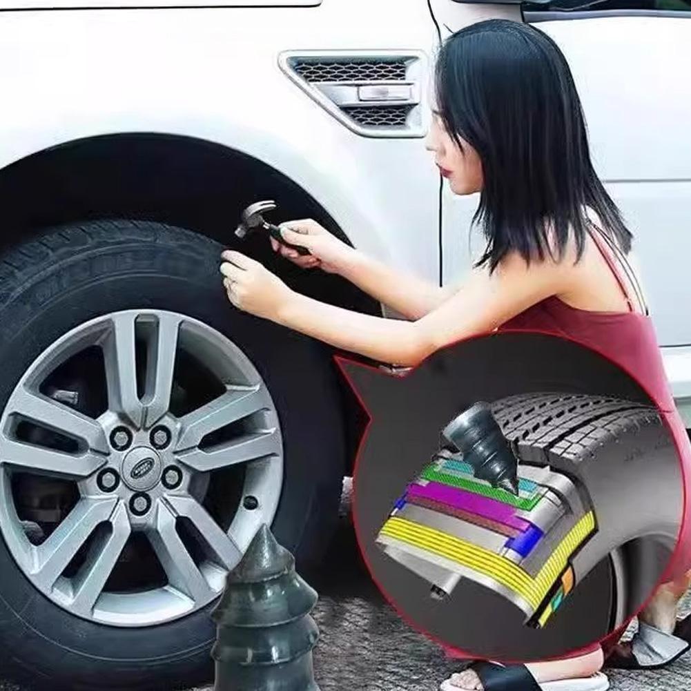 84Pcs Tyre Repair Nail Repair Rubber Self-tapping Screws Tire Studs Vacuum Motorcycle Tire Puncture Spikes Repair of Car Tires
