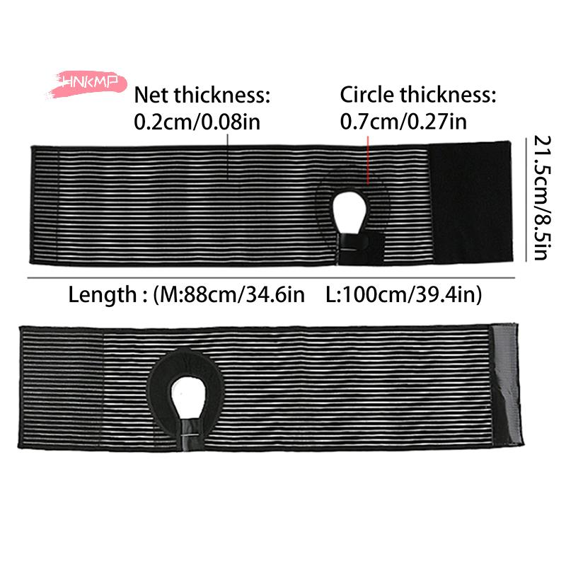 1Pc Unisex Ostomy Hernia Support Belt Black Stoma Support Wraps Abdominal Binder Brace for Men And Women